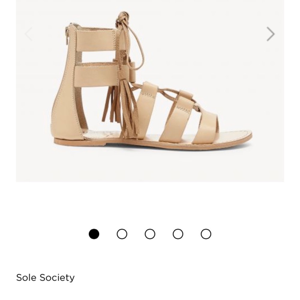 SOLE Society Nude Gladiator Sandals Size 11